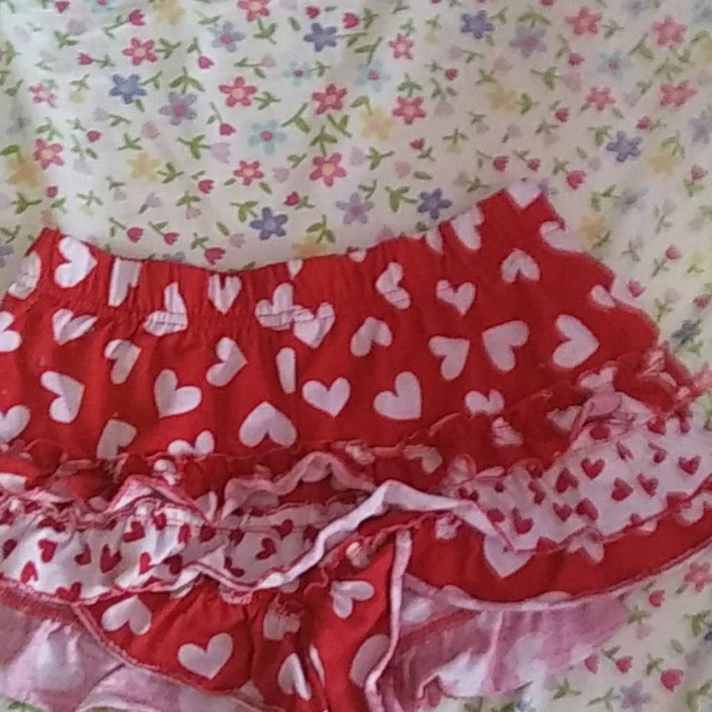 Red and white shorts